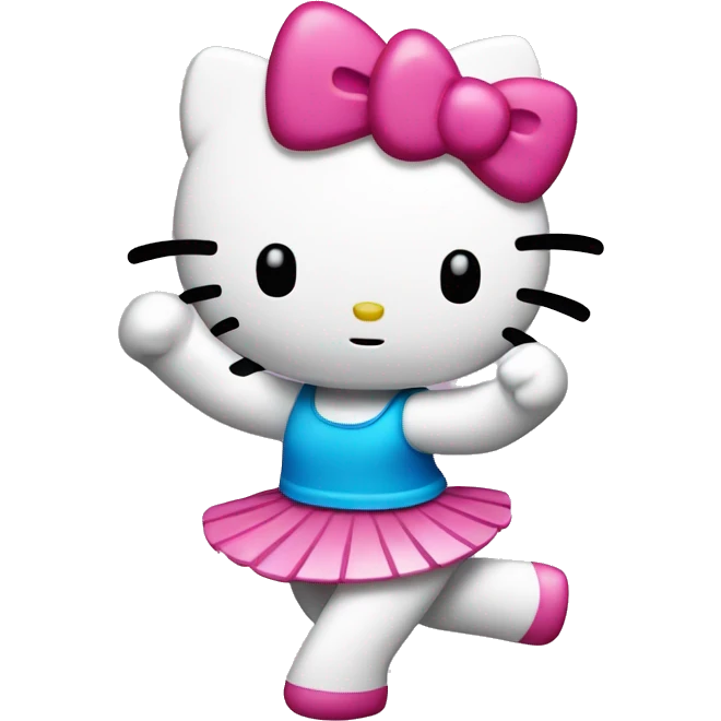 Hello kitty dancing emoji