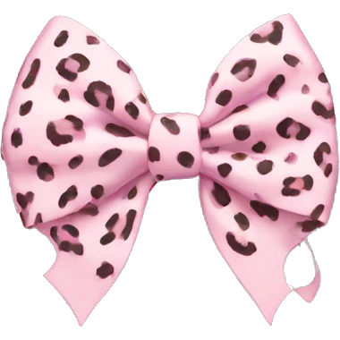 Light pink leopard print bow emoji