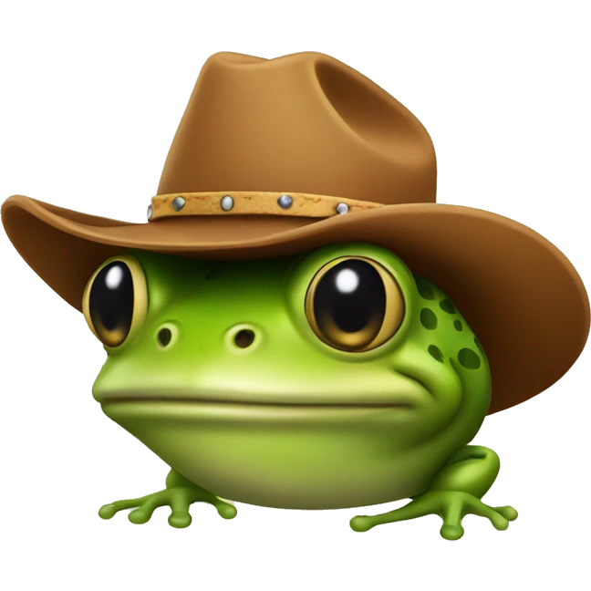 Frog with cowboy hat emoji