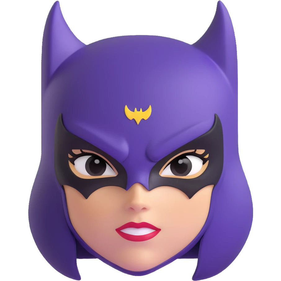 Batgirl superhero face emoji