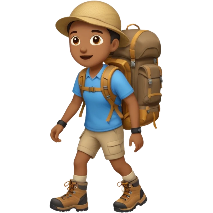 Traveler character with A slight expression of excitement and urgency emoji