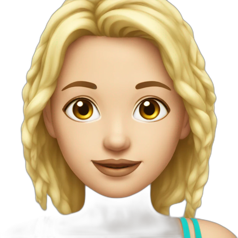 beautiful caucasian girl in bikini emoji