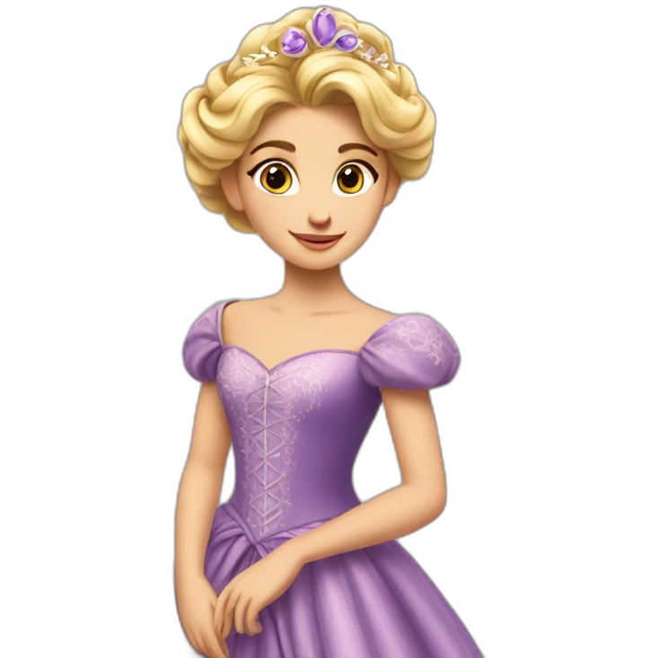princesse raiponce with pretty dress emoji