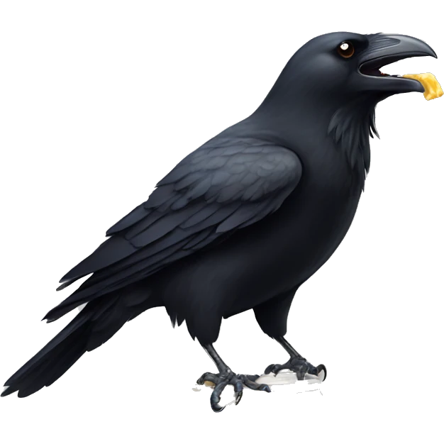 Crow about to chug a beer emoji