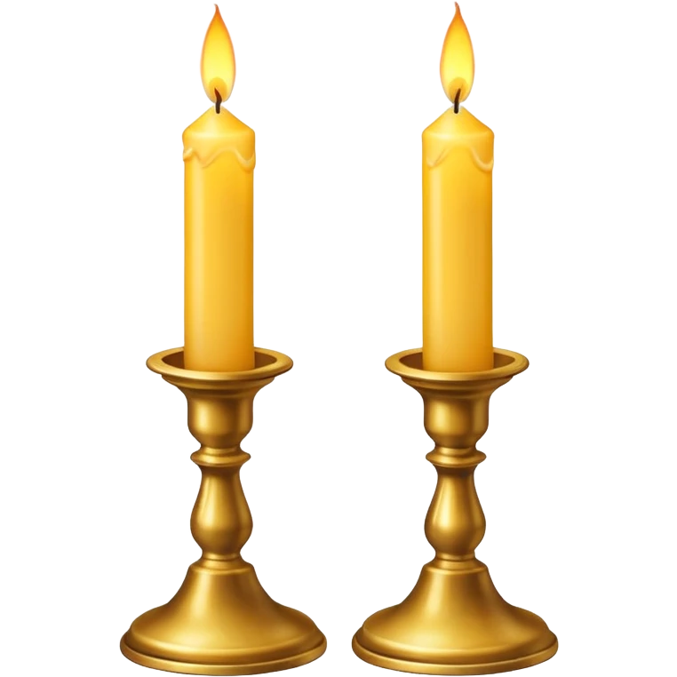Shabbat two candles in candlesticks emoji