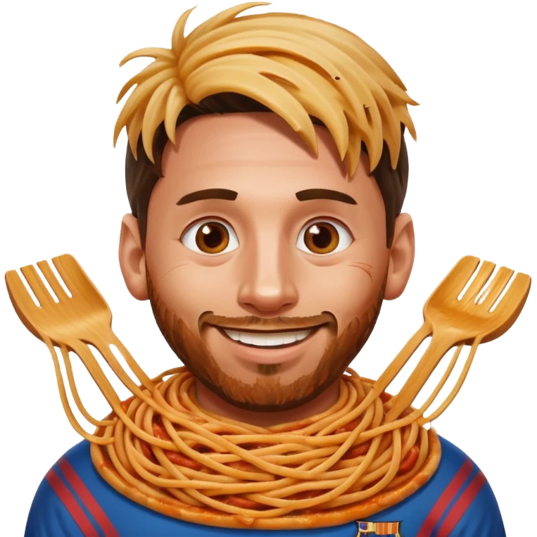 spaghetti in messi's face emoji