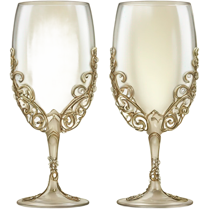 Coquette champagne glasses emoji