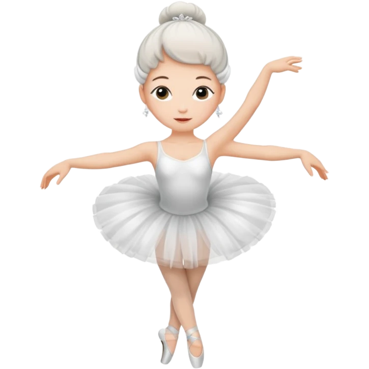 Ballerina, middle age woman emoji