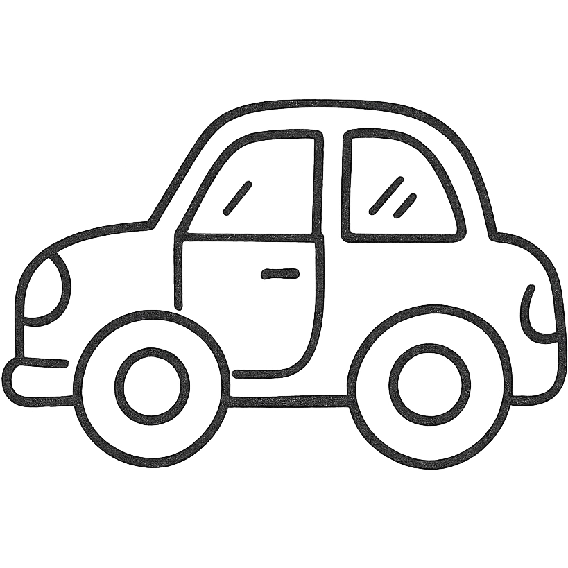 red and blue automobile icon emoji