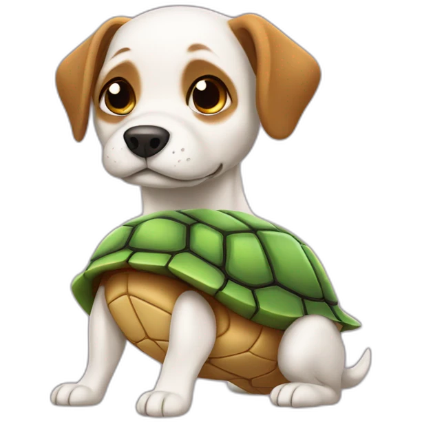 Chien sur tortue emoji