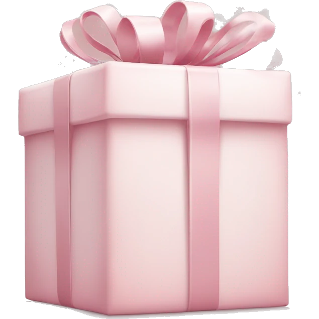 Light pink Christmas gifts under a white Christmas tree  emoji