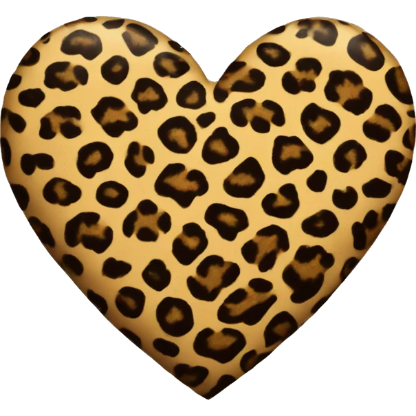 Leopard print heart emoji