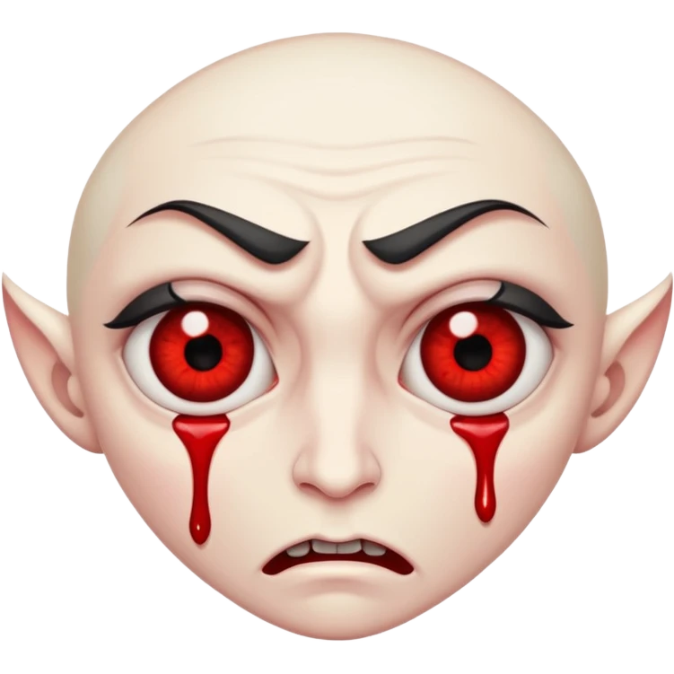 the eyes of a tired vampire who cries blood.    emoji