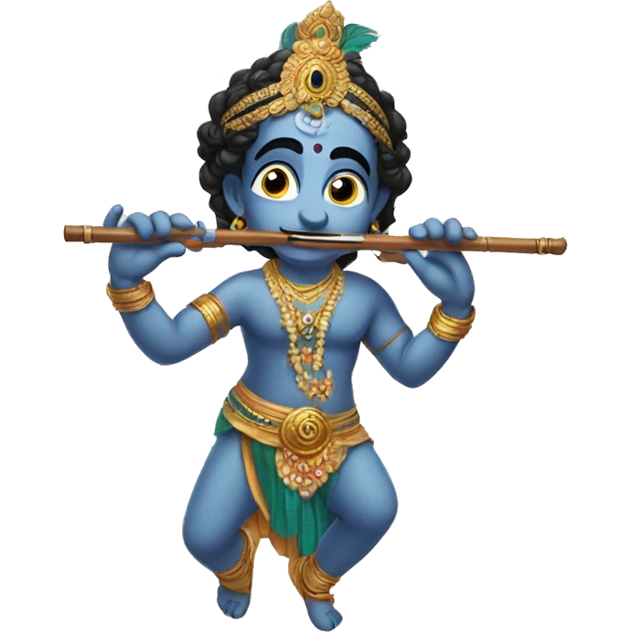  Krishna with flute emoji