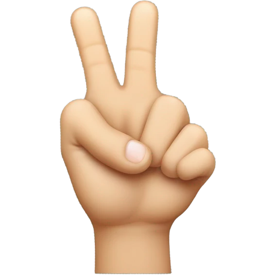 hand sign of "f" from the back of the hand emoji