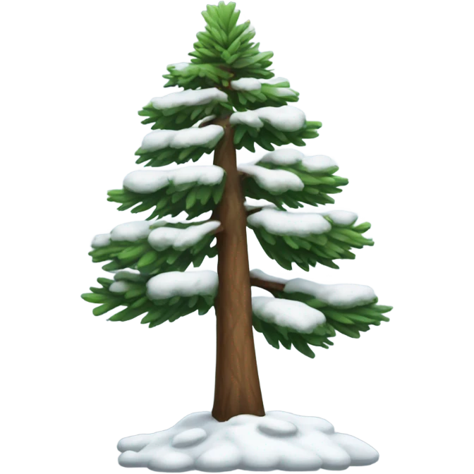 Pine tree with no fallen snow emoji