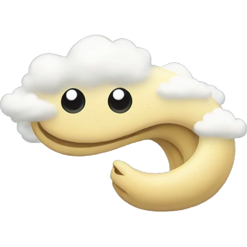 cloud in a shape of an eel emoji