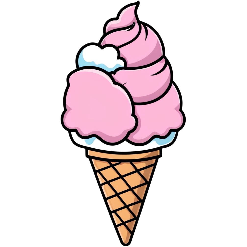 Pink  ice cream  emoji