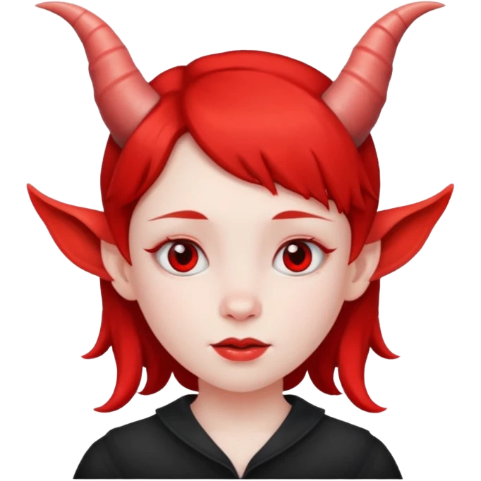 girl kid with small red horns emoji
