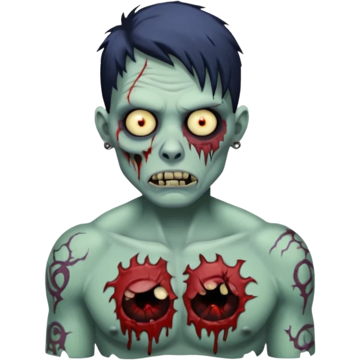 zombie with big tattoos emoji