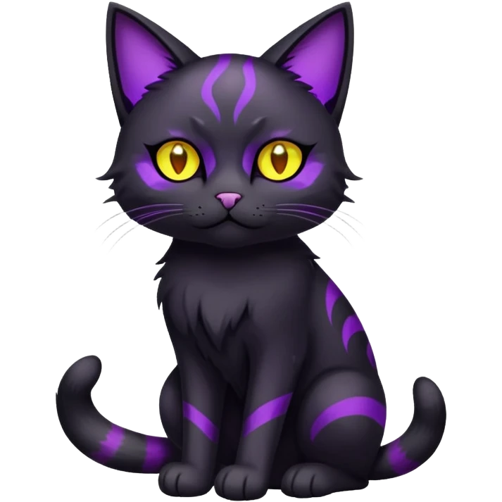 Dark-type-Psychic-type-Fakémon-Cat full body emoji