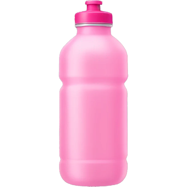Pink water bottle emoji