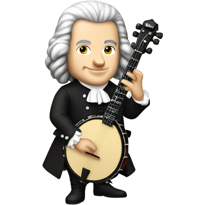 Johann Bach chibi standing Banjo  emoji