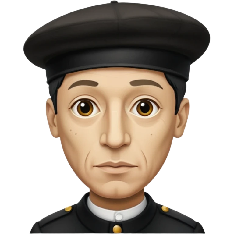 Pablo Picasso wear black berret hat emoji