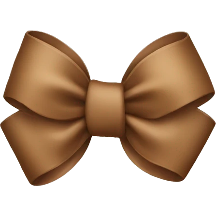 A coffee color bow  emoji