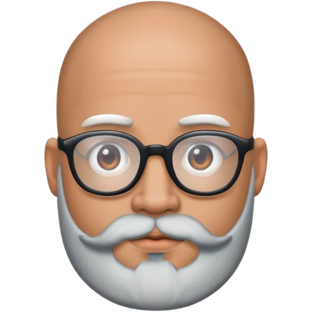 Bald lightskin king glasses beard emoji