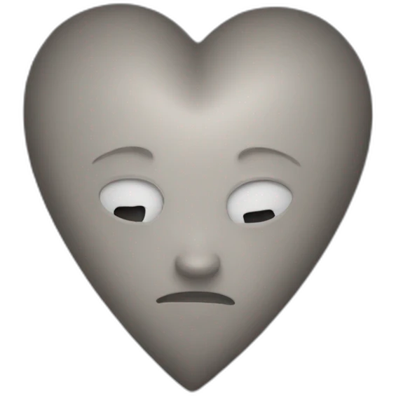 Coeur en pierre emoji