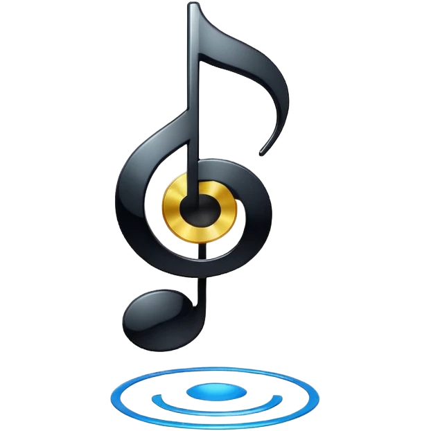 music note with a music disc emoji
