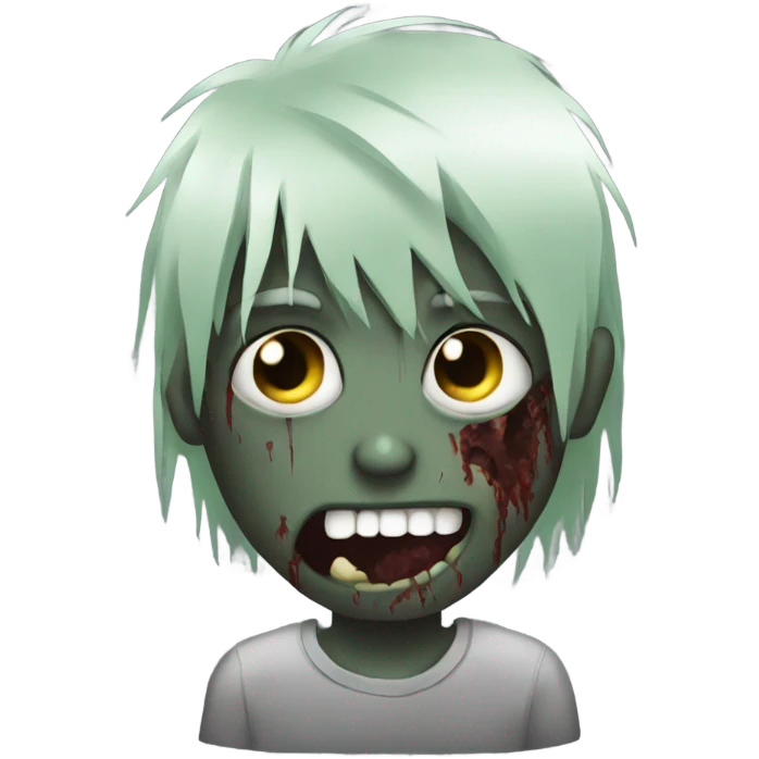 boy zombie emo hair emoji
