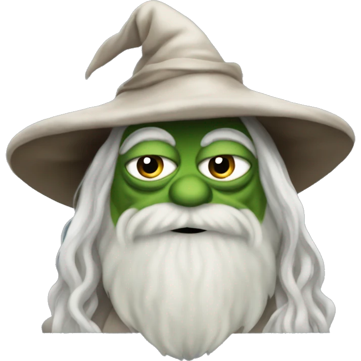 Pepe the frog as gandalf emoji