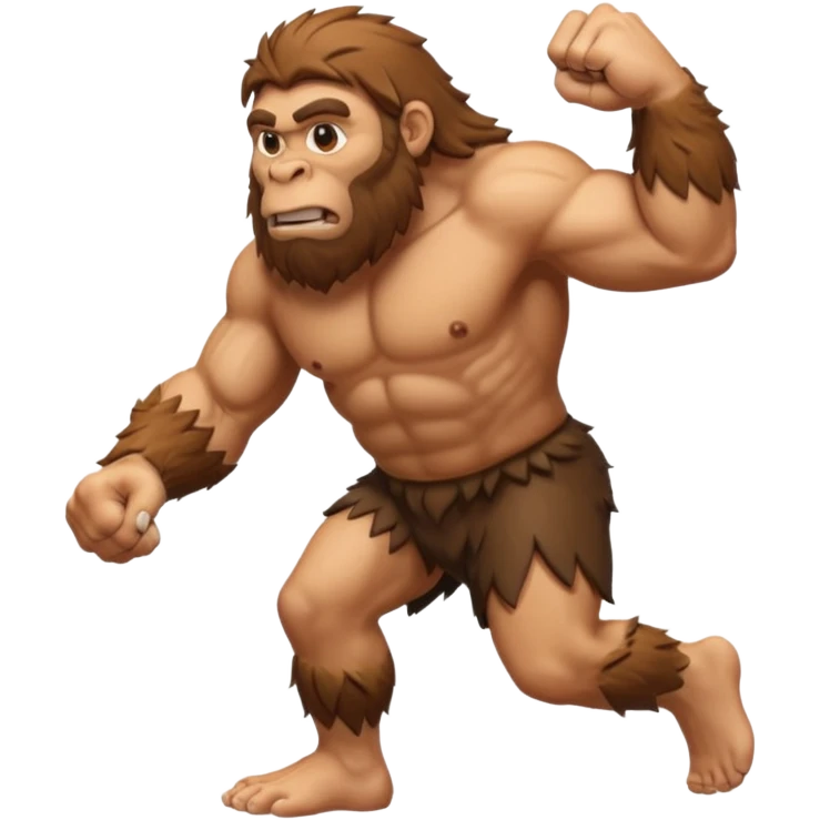 Can you make a emoji of a Neanderthal  with his knuckles dragging on the ground? emoji