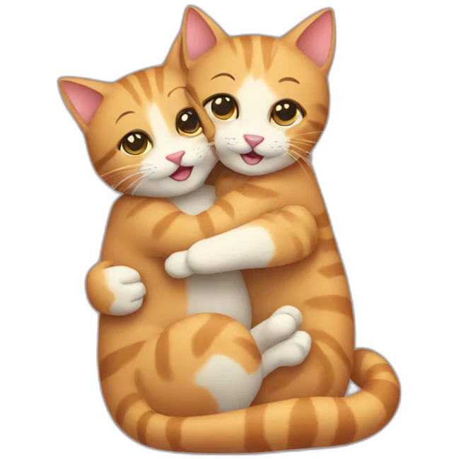 hugging cats emoji