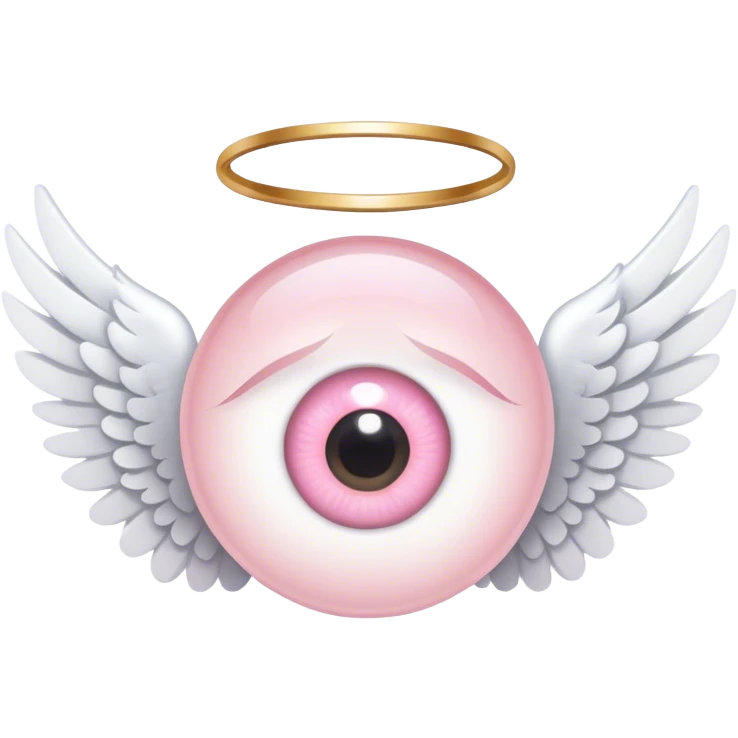 Light pink eye with angel wings emoji