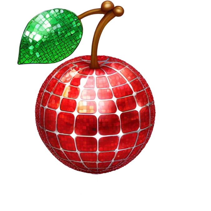 Disco ball cherries  emoji