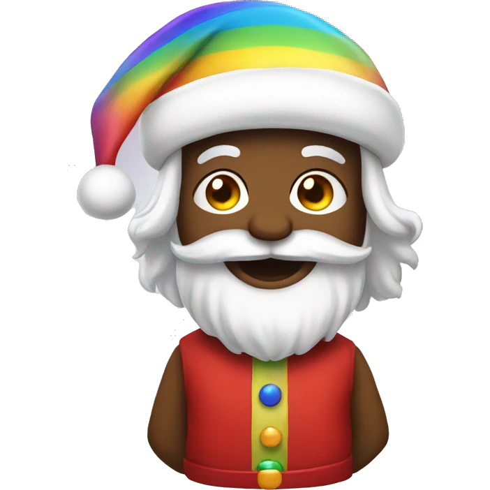 Rainbow Santa emoji