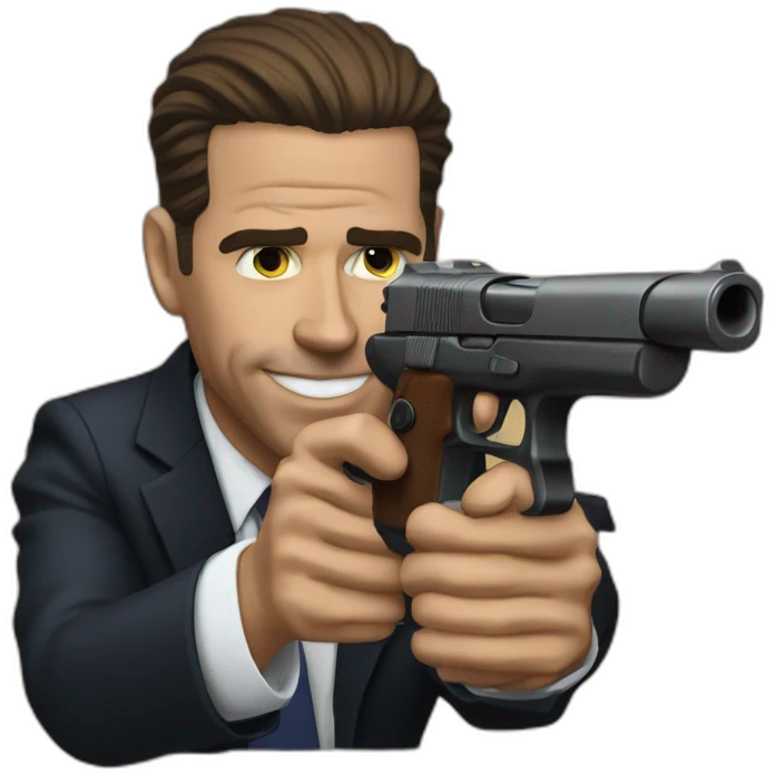 Hunter Biden with gun emoji