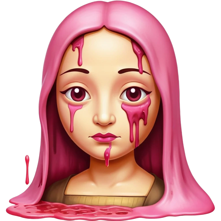  SPAM meat melted pink dripping sauce monalisa monster emoji
