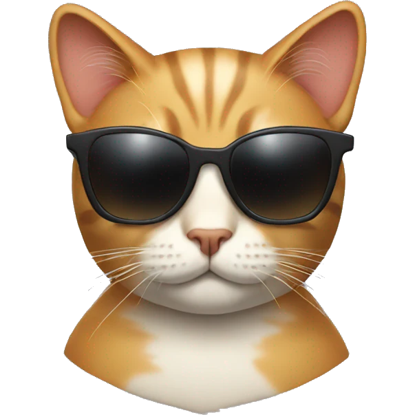 Cat with sunglasses emoji