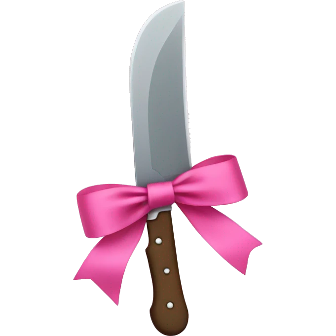 Knife with a pink bow emoji