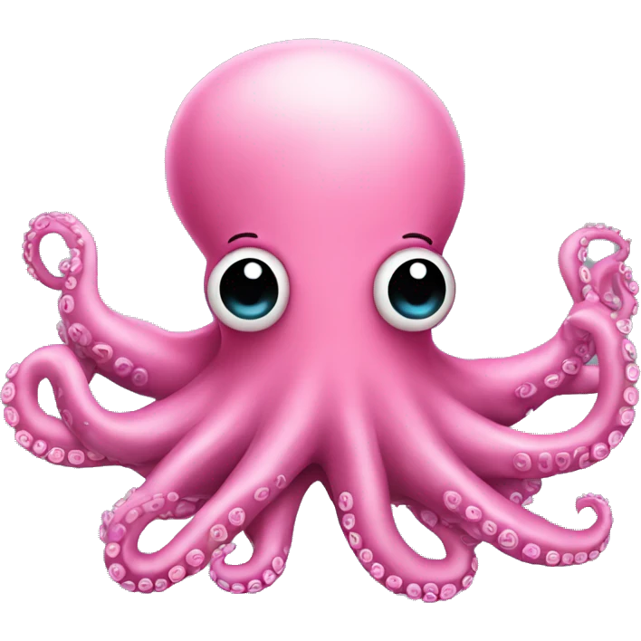 This pink Octopus with black crown emoji