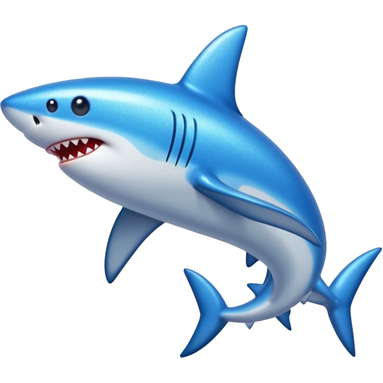 glitter azul-marinho tubarão emoji