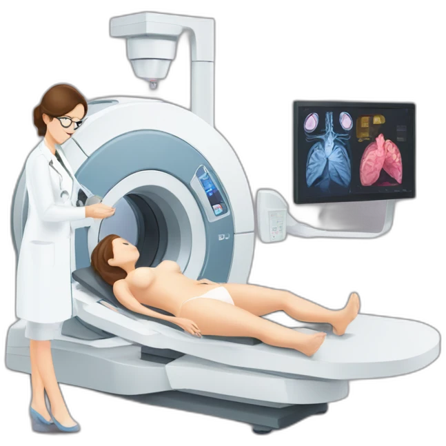 Posh-Radiologist-performing-breast-mri-to-woman emoji