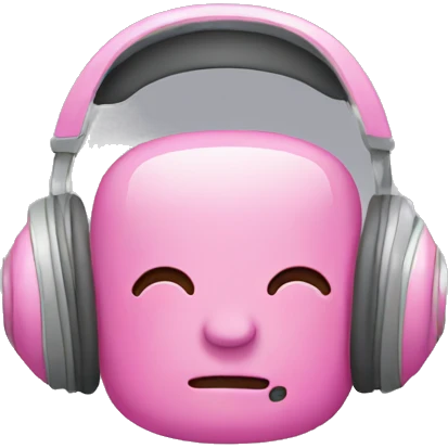 Pink headphones emoji