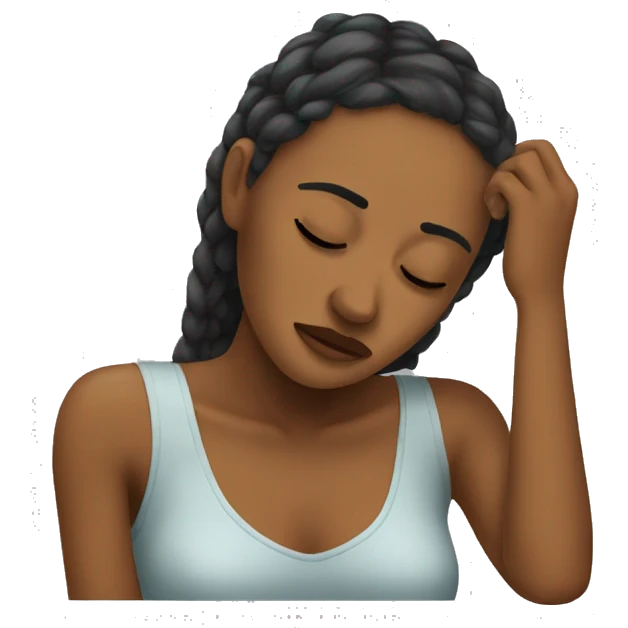 Exhausted woman emoji