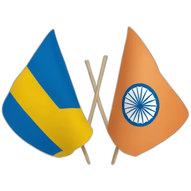 Swedish and Indian flag emoji
