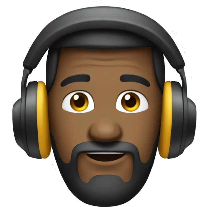A attitude emoji wear  a headphone  emoji